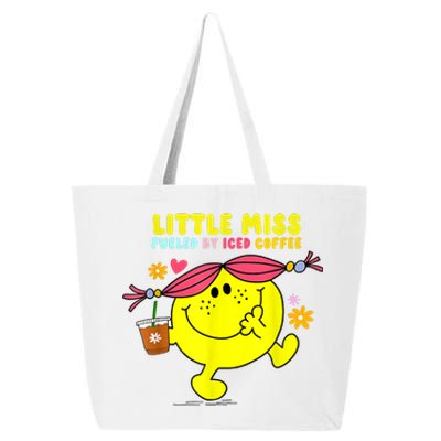 Little Miss Fueled By Iced Coffee Funny Coffee Drinking 25L Jumbo Tote