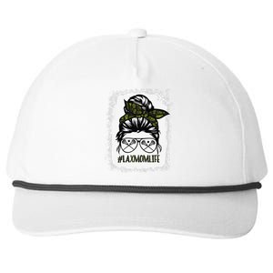 Lax Mom Funny Lacrosse Mom Messy Hair Bun Snapback Five-Panel Rope Hat