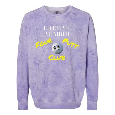 Lifetime Member Four Putt Club Golf Club Humorous Colorblast Crewneck Sweatshirt