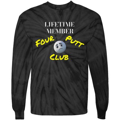 Lifetime Member Four Putt Club Golf Club Humorous Tie-Dye Long Sleeve Shirt