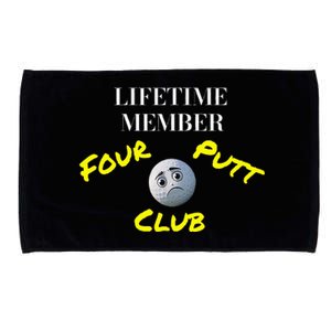 Lifetime Member Four Putt Club Golf Club Humorous Microfiber Hand Towel