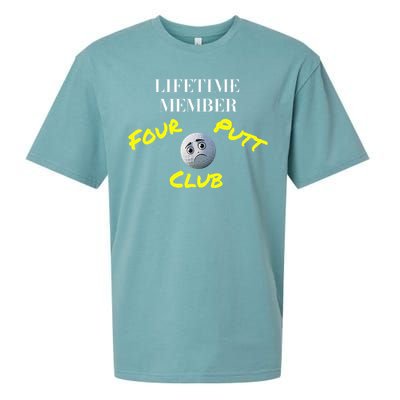 Lifetime Member Four Putt Club Golf Club Humorous Sueded Cloud Jersey T-Shirt