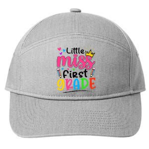 Little Miss First Grade Back To School 1st Grade Girl 7-Panel Snapback Hat