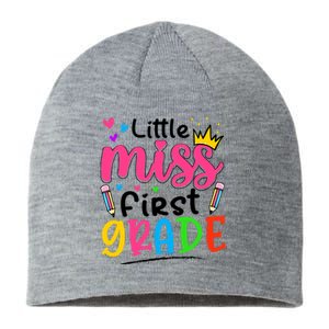 Little Miss First Grade Back To School 1st Grade Girl Sustainable Beanie