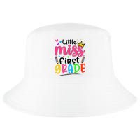 Little Miss First Grade Back To School 1st Grade Girl Cool Comfort Performance Bucket Hat