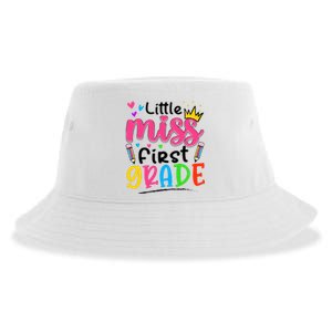 Little Miss First Grade Back To School 1st Grade Girl Sustainable Bucket Hat