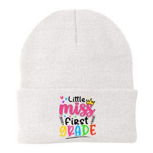 Little Miss First Grade Back To School 1st Grade Girl Knit Cap Winter Beanie