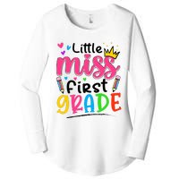 Little Miss First Grade Back To School 1st Grade Girl Women's Perfect Tri Tunic Long Sleeve Shirt