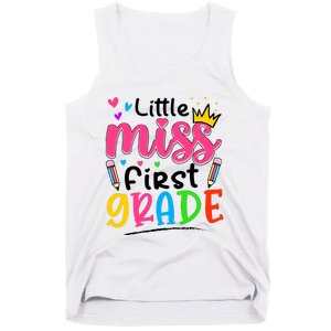 Little Miss First Grade Back To School 1st Grade Girl Tank Top