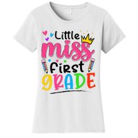 Little Miss First Grade Back To School 1st Grade Girl Women's T-Shirt