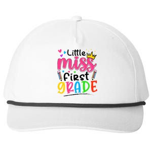 Little Miss First Grade Back To School 1st Grade Girl Snapback Five-Panel Rope Hat