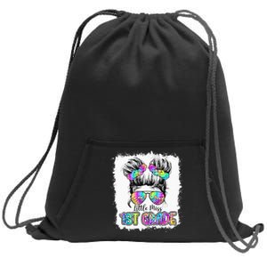 Little Miss First Grade Girls 1st Grade Girl Back To School Sweatshirt Cinch Pack Bag