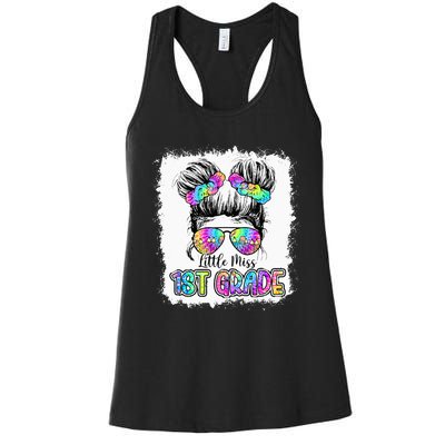 Little Miss First Grade Girls 1st Grade Girl Back To School Women's Racerback Tank