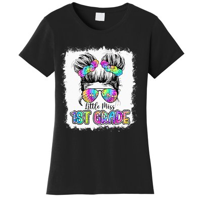 Little Miss First Grade Girls 1st Grade Girl Back To School Women's T-Shirt