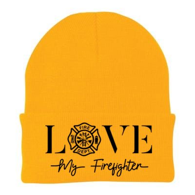 Love My Firefighter Wife Girlfriend Gift Knit Cap Winter Beanie