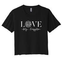 Love My Firefighter Wife Girlfriend Gift Women's Crop Top Tee