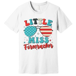 Little Miss Firecracker 4th Of July Premium T-Shirt