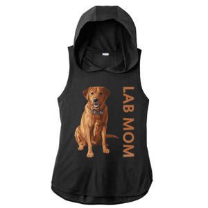 Lab Mom Fox Red Labrador Retriever Gift For Dog Lover Ladies PosiCharge Tri-Blend Wicking Draft Hoodie Tank