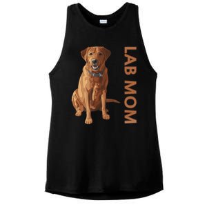 Lab Mom Fox Red Labrador Retriever Gift For Dog Lover Ladies PosiCharge Tri-Blend Wicking Tank