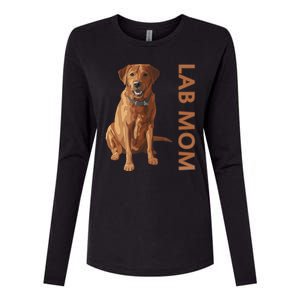 Lab Mom Fox Red Labrador Retriever Gift For Dog Lover Womens Cotton Relaxed Long Sleeve T-Shirt