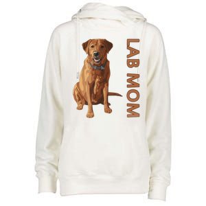 Lab Mom Fox Red Labrador Retriever Gift For Dog Lover Womens Funnel Neck Pullover Hood