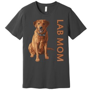 Lab Mom Fox Red Labrador Retriever Gift For Dog Lover Premium T-Shirt