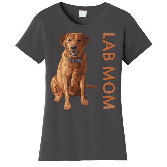 Lab Mom Fox Red Labrador Retriever Gift For Dog Lover Women's T-Shirt