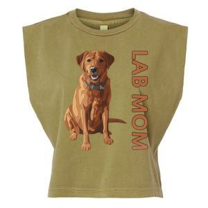 Lab Mom Fox Red Labrador Retriever Gift For Dog Lover Garment-Dyed Women's Muscle Tee