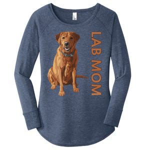 Lab Mom Fox Red Labrador Retriever Gift For Dog Lover Women's Perfect Tri Tunic Long Sleeve Shirt