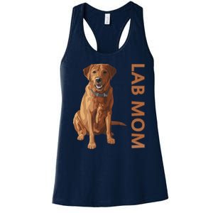 Lab Mom Fox Red Labrador Retriever Gift For Dog Lover Women's Racerback Tank