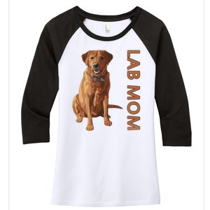 Lab Mom Fox Red Labrador Retriever Gift For Dog Lover Women's Tri-Blend 3/4-Sleeve Raglan Shirt