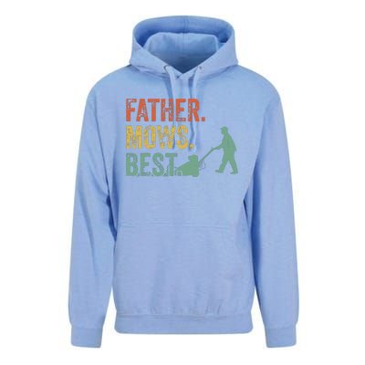 Lawn Mowing Father Day Mows Best Mower Gift Gardening Dad Unisex Surf Hoodie