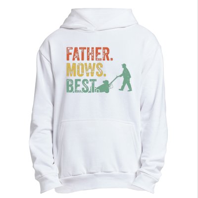 Lawn Mowing Father Day Mows Best Mower Gift Gardening Dad Urban Pullover Hoodie