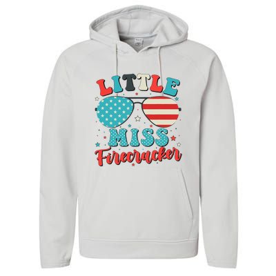 Little Miss Firecracker 4th of July Performance Fleece Hoodie