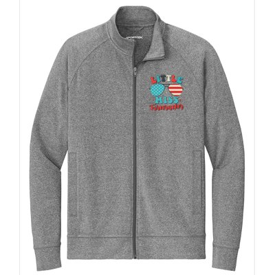 Little Miss Firecracker 4th of July Stretch Full-Zip Cadet Jacket