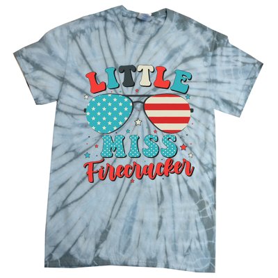 Little Miss Firecracker 4th of July Tie-Dye T-Shirt