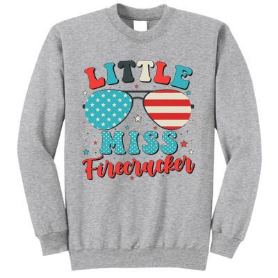 Little Miss Firecracker 4th of July Tall Sweatshirt