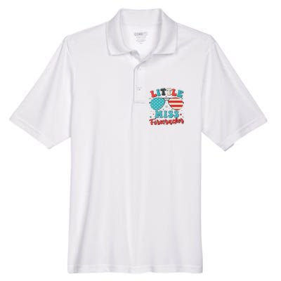 Little Miss Firecracker 4th of July Men's Origin Performance Pique Polo