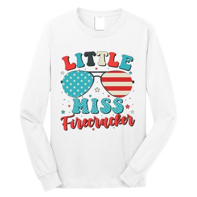 Little Miss Firecracker 4th of July Long Sleeve Shirt