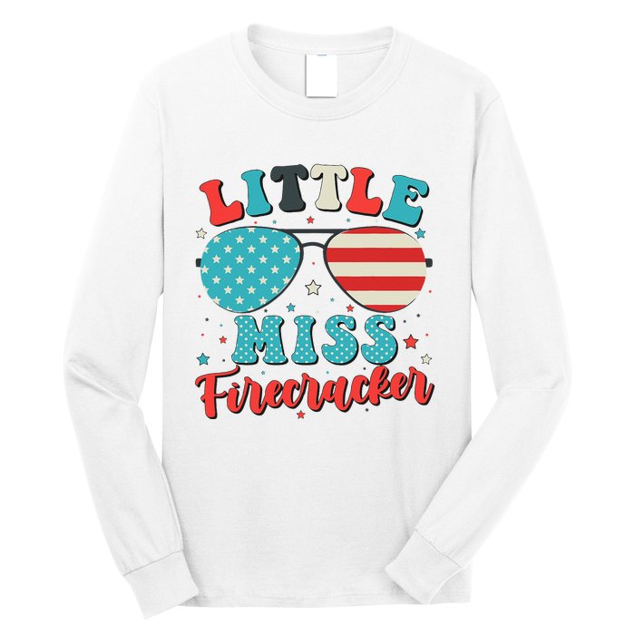 Little Miss Firecracker 4th of July Long Sleeve Shirt