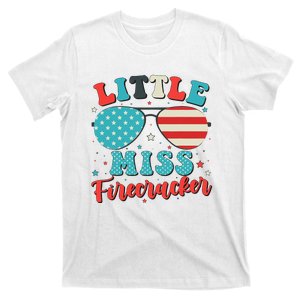 Little Miss Firecracker 4th of July T-Shirt