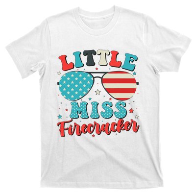 Little Miss Firecracker 4th of July T-Shirt