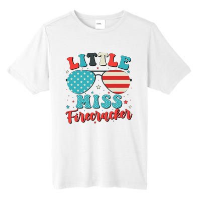 Little Miss Firecracker 4th of July Tall Fusion ChromaSoft Performance T-Shirt