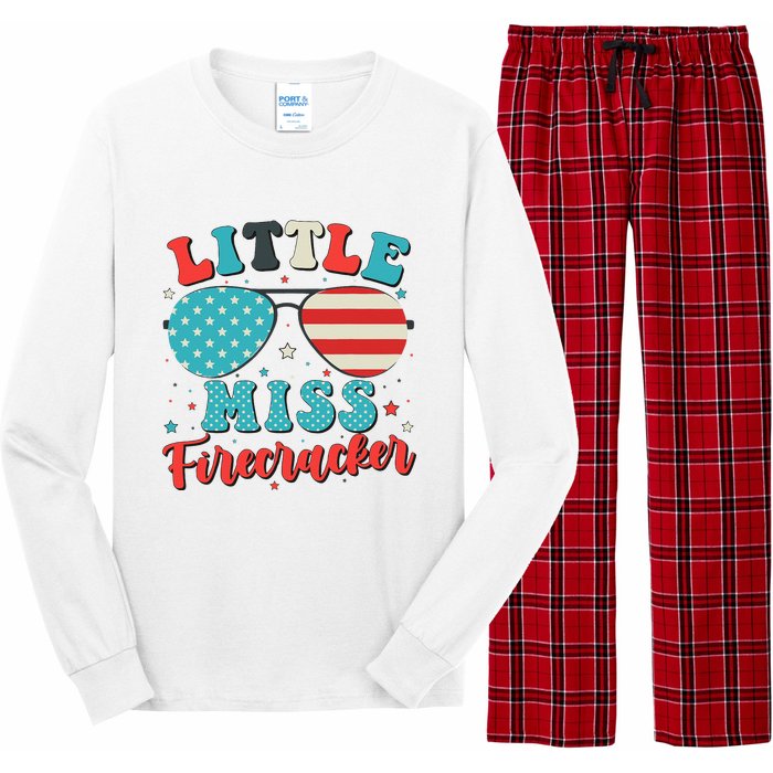 Little Miss Firecracker 4th of July Long Sleeve Pajama Set