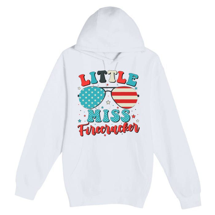 Little Miss Firecracker 4th of July Premium Pullover Hoodie