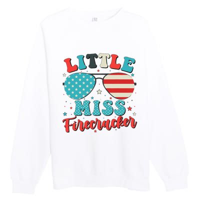 Little Miss Firecracker 4th of July Premium Crewneck Sweatshirt