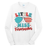 Little Miss Firecracker 4th of July Tall Long Sleeve T-Shirt