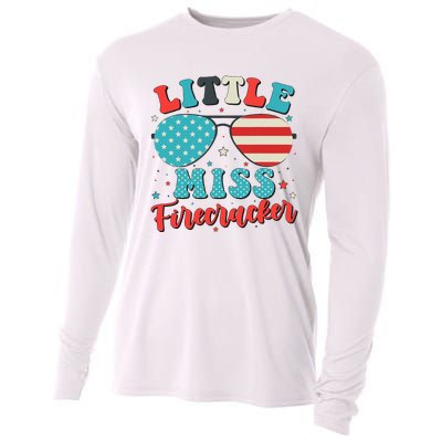 Little Miss Firecracker 4th of July Cooling Performance Long Sleeve Crew