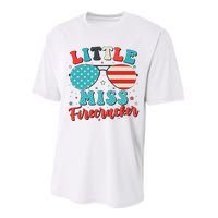 Little Miss Firecracker 4th of July Performance Sprint T-Shirt