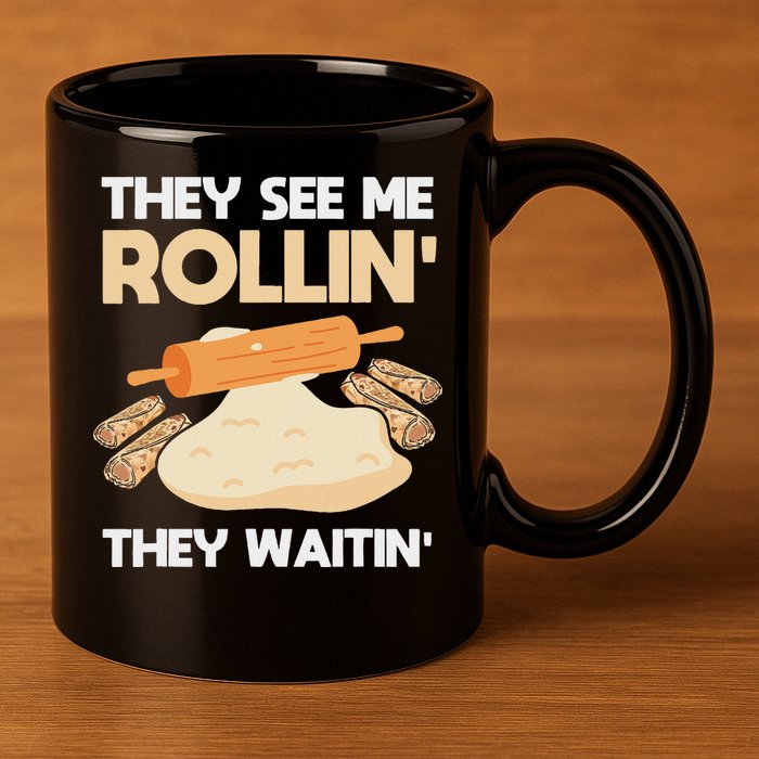 Lefse Master Funny Lefse 11oz C Handle Ceramic Mug